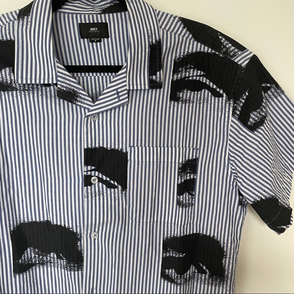 NWOT OBEY SHORTSLEEVE BUTTON-UP - Picture 3 of 6